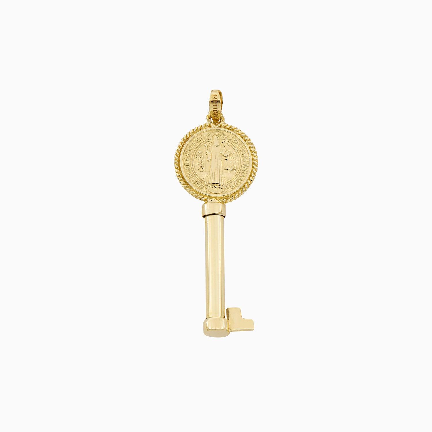 Dije LLave San Benito Oro 14k