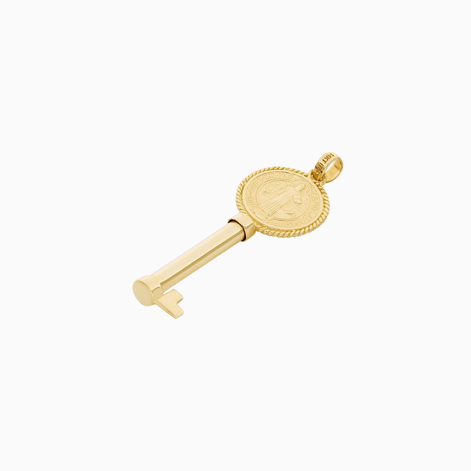 Dije LLave San Benito Oro 14k