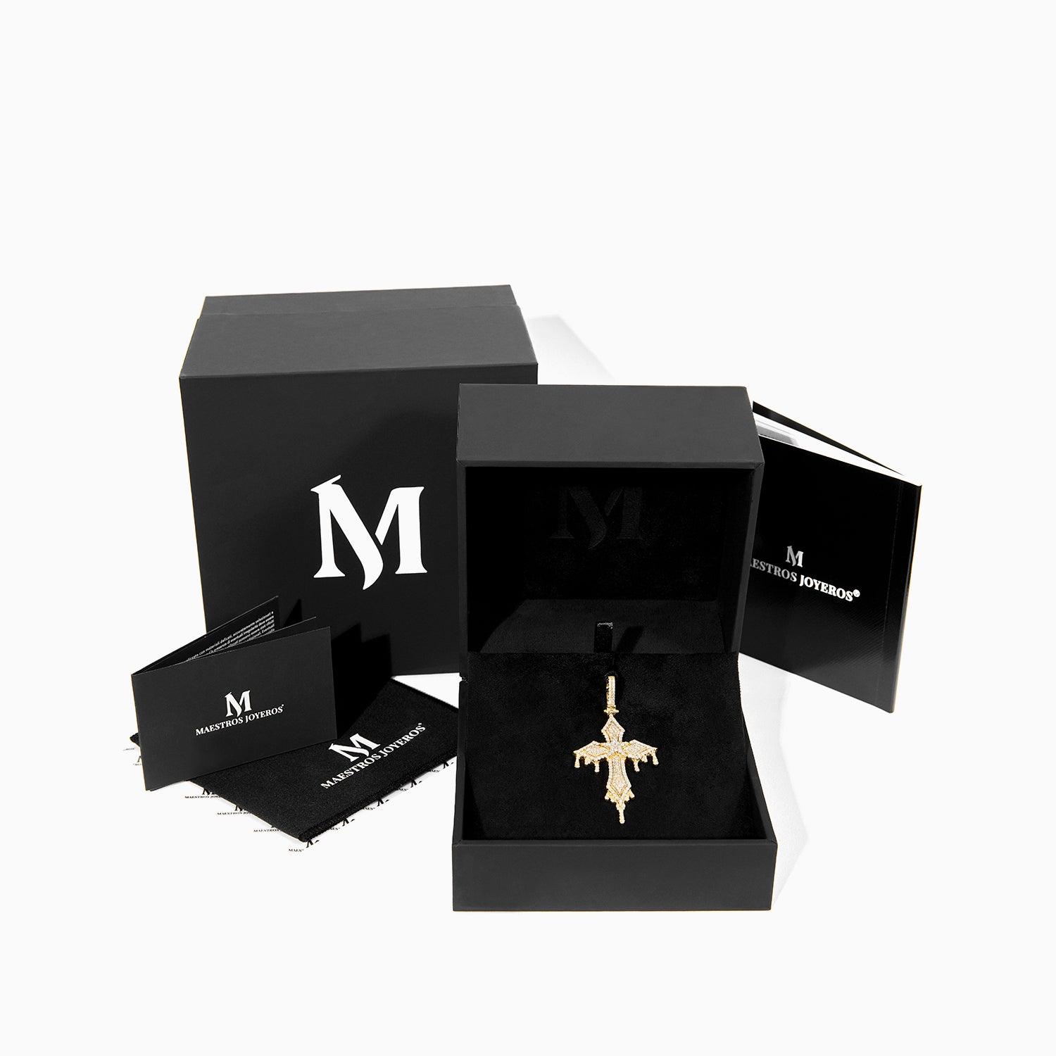 10k Gold Cross Pendant with Diamonds