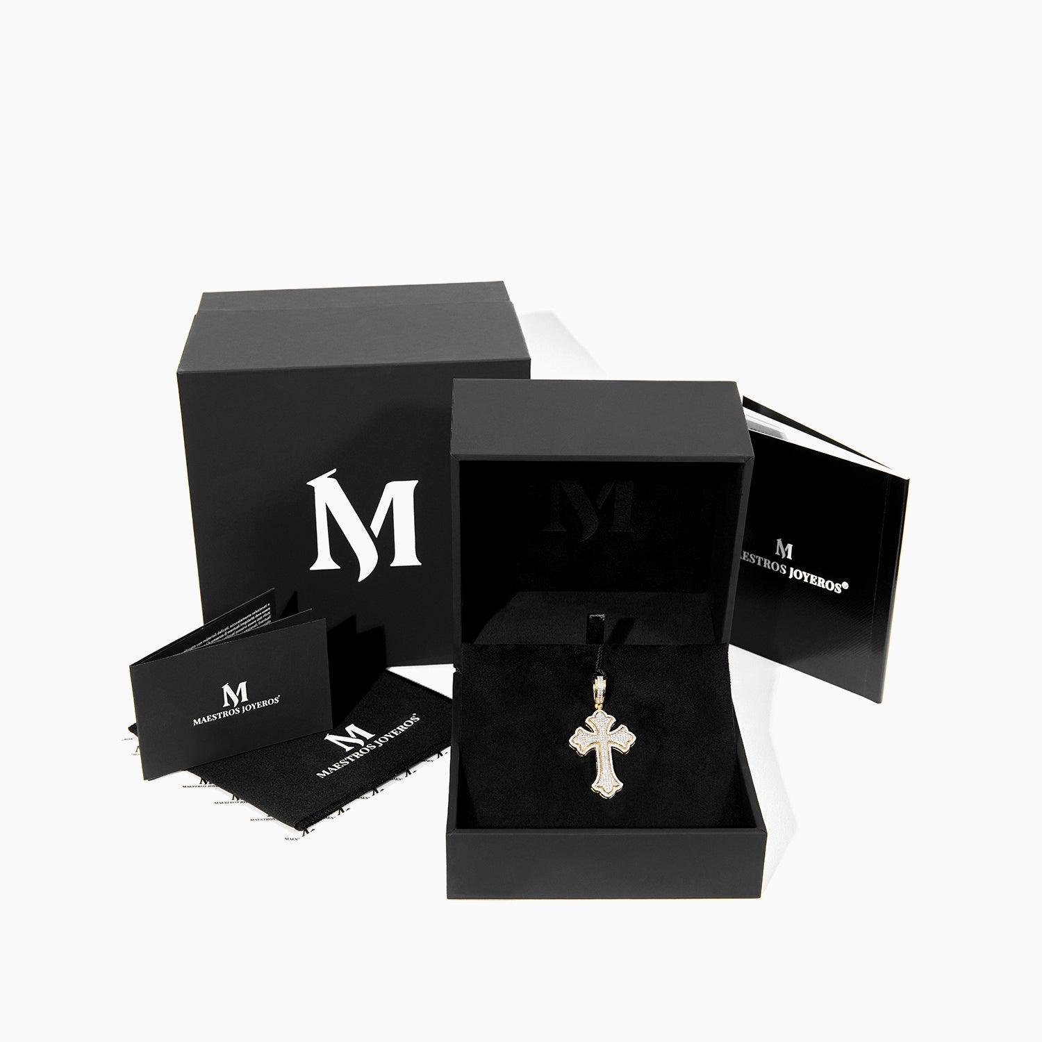 10k Gold Cross Pendant with Diamonds