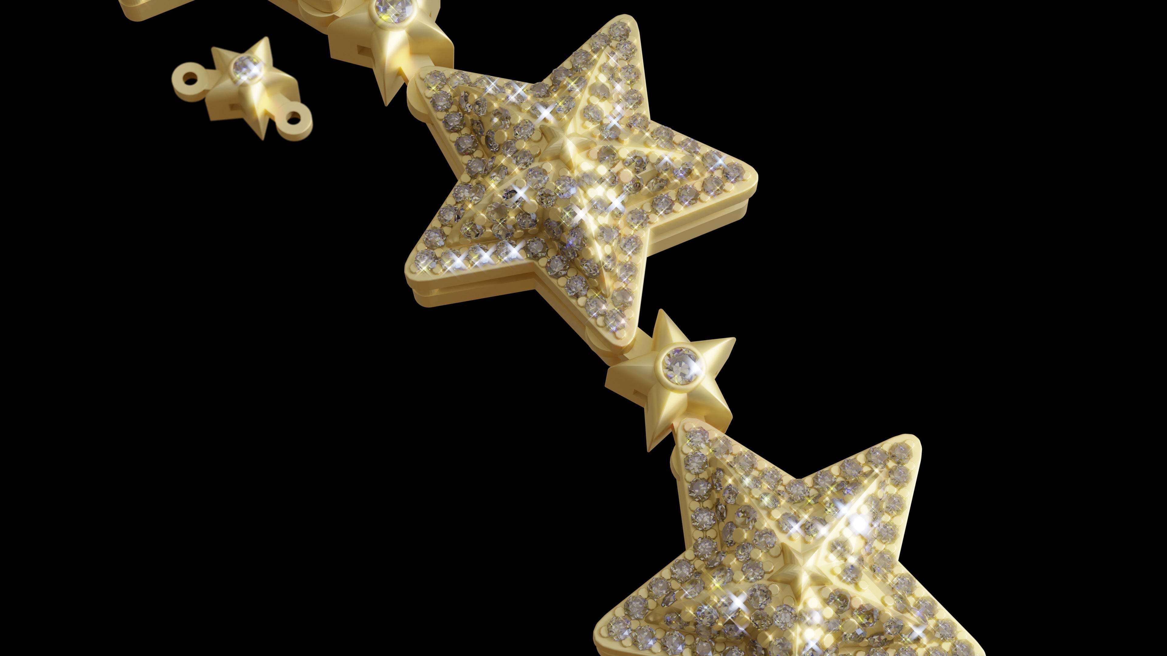 Danna: estrellas, diamantes y una gargantilla de oro que robó miradas