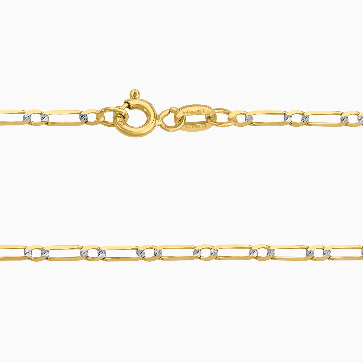 Cadena Ancla Diamantada 14K Oro Amarillo + Estuche