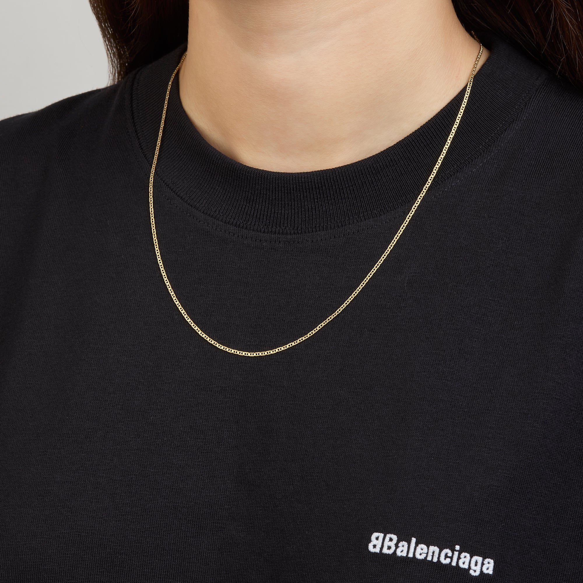Cadena Tipo Ancla Lamina 14K Oro Amarillo + Estuche
