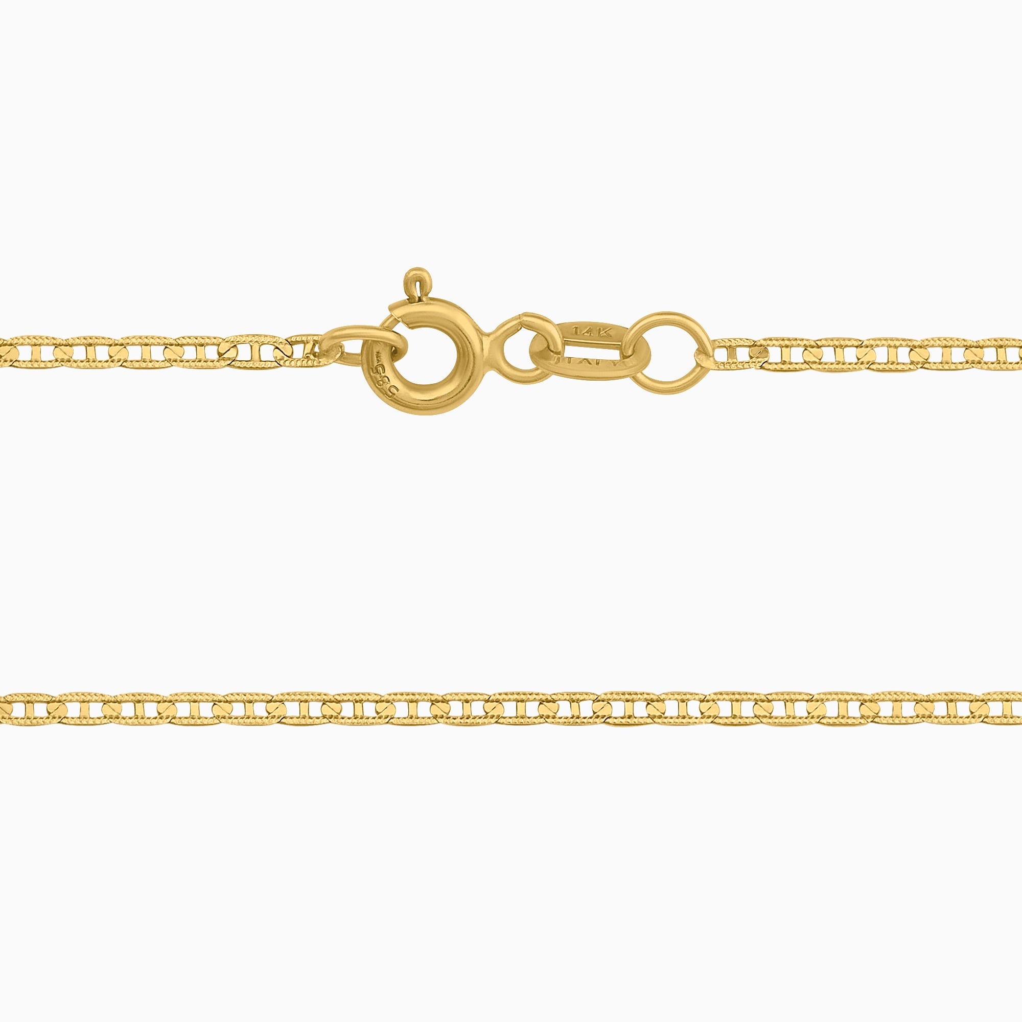 Cadena Tipo Ancla Lamina 14K Oro Amarillo + Estuche