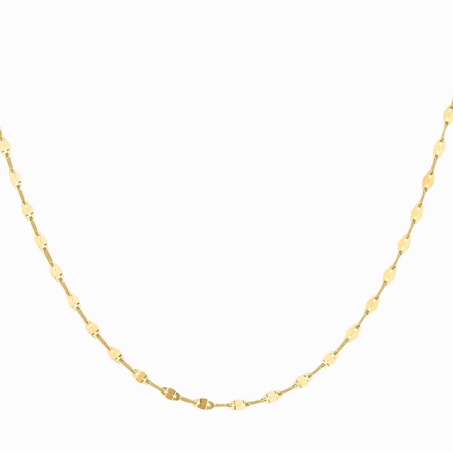 Cadena Lamina Tipo Serpentina 14K Oro Amarillo + Estuche