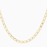 Cadena Ancla Diamantada 14K Oro Amarillo + Estuche