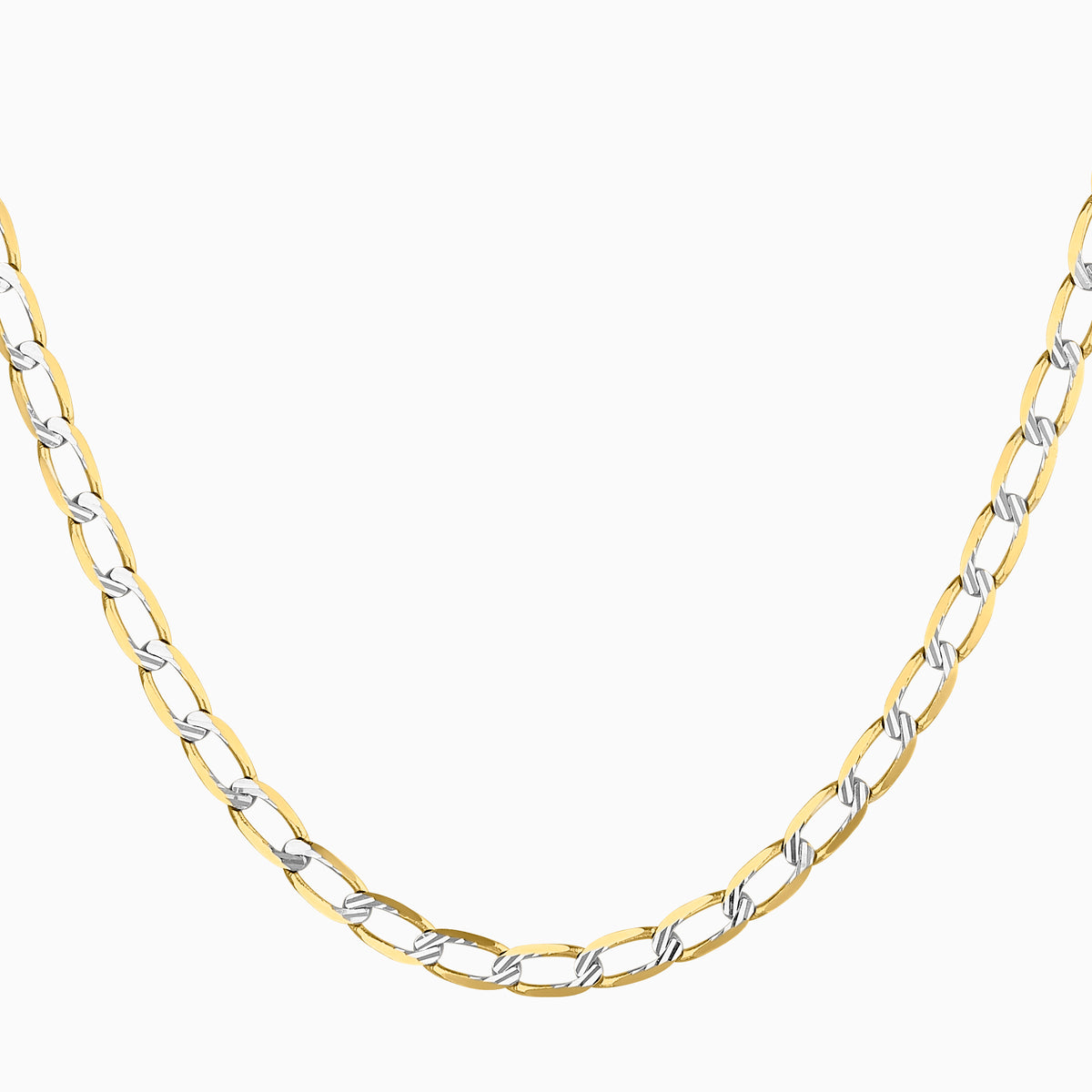 Cadena Ancla Diamantada 14K Oro Amarillo + Estuche