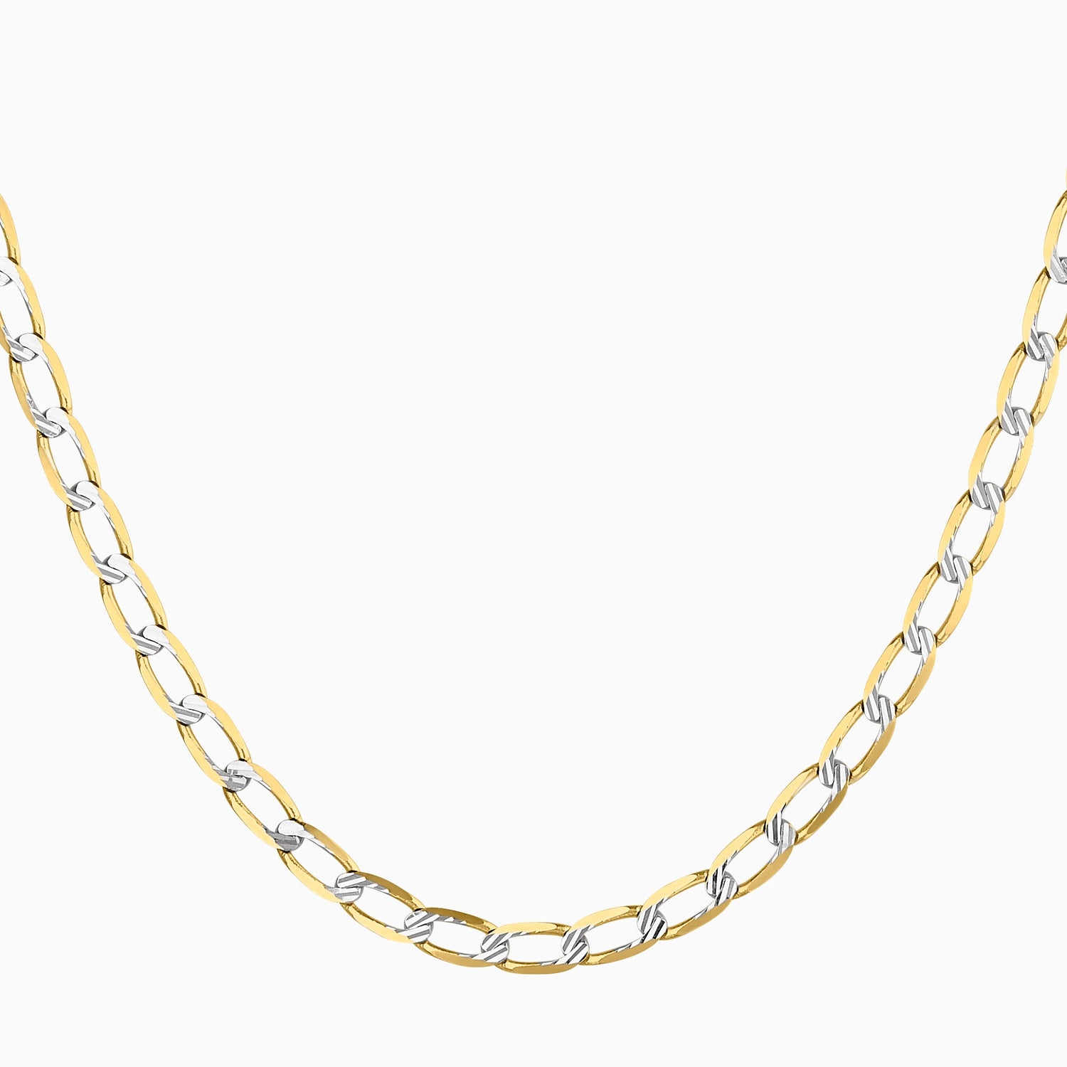 Cadena Ancla Diamantada 14K Oro Amarillo + Estuche