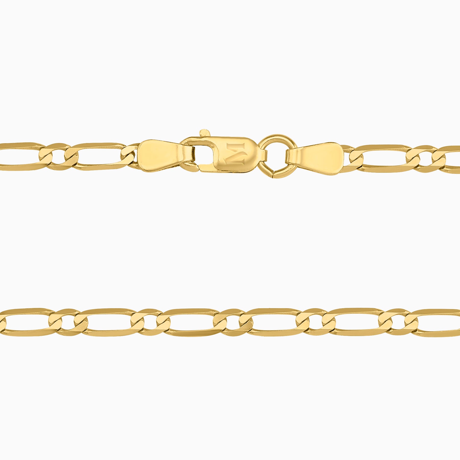 Cadena Tipo Cartier Troquelado 14K Oro Amarillo + Estuche