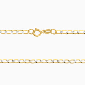 Cadena Ancla Diamantada 14K Oro Amarillo + Estuche