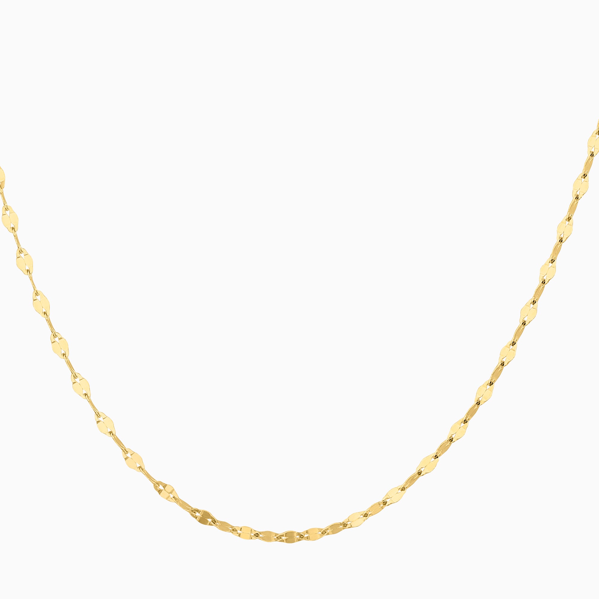 Cadena Lamina Tipo Serpentina 14K Oro Amarillo + Estuche
