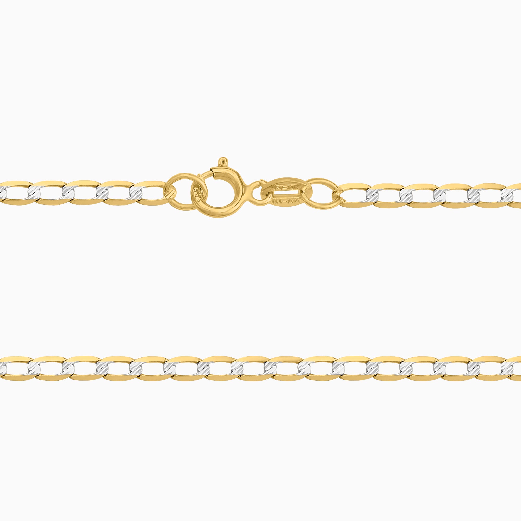 14K Yellow Gold Diamond Anchor Chain + Case