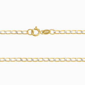 Cadena Ancla Diamantada 14K Oro Amarillo + Estuche