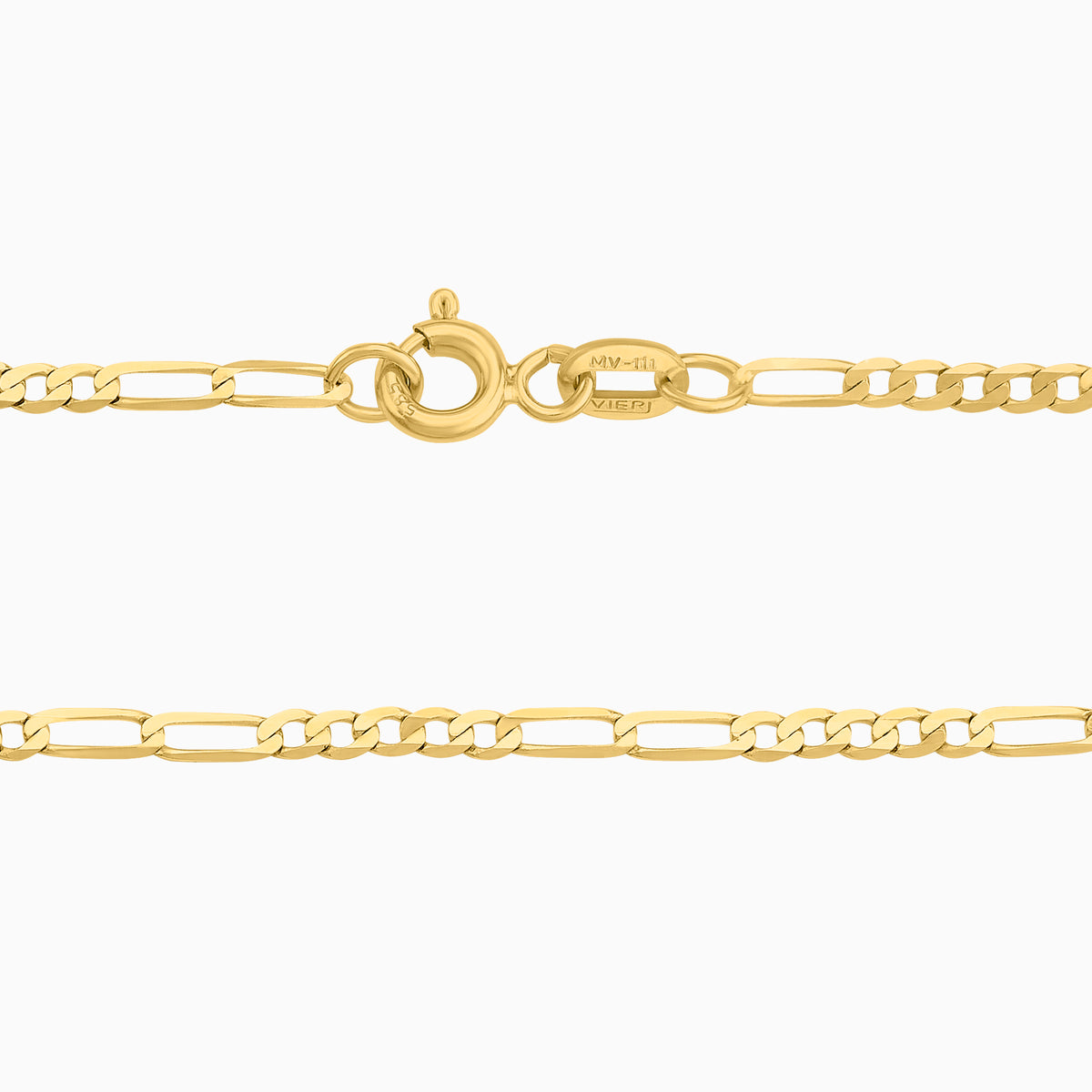 Cadena Tipo Cartier Troquelado 14K Oro Amarillo + Estuche