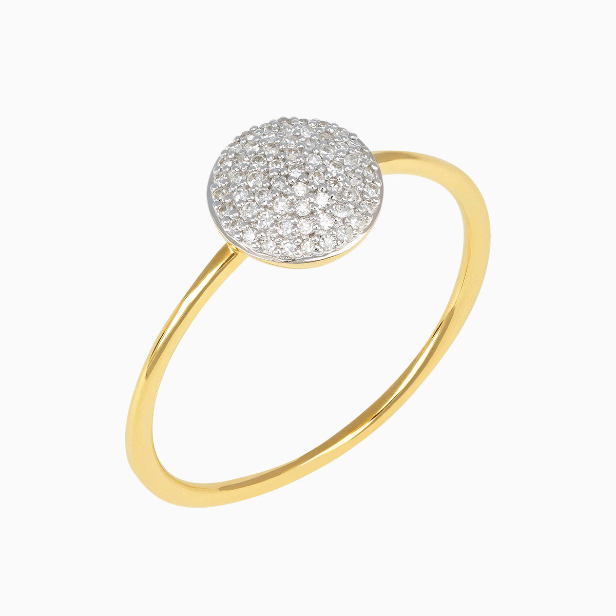 Anillo Circulo 14k con Diamantes