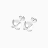Broqueles Perla Estrella 14k Oro Blanco