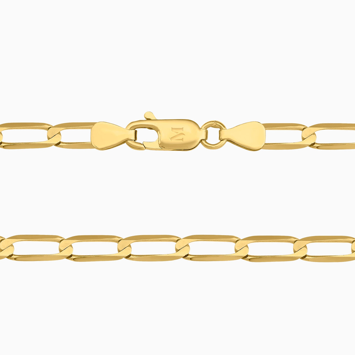 Cadena Tejido Ancla Larga 14K + Estuche