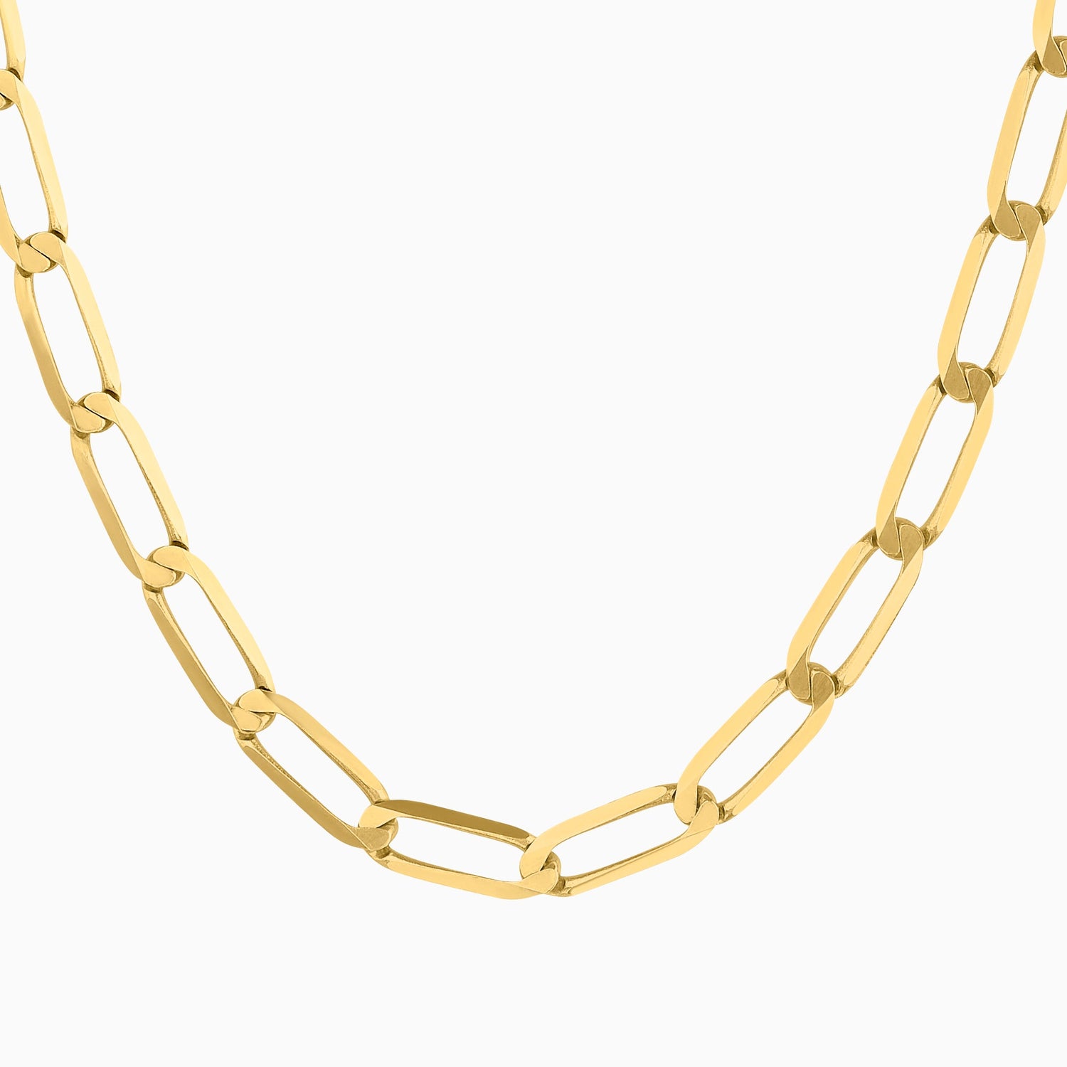 Cadena Tejido Ancla Larga 14K + Estuche