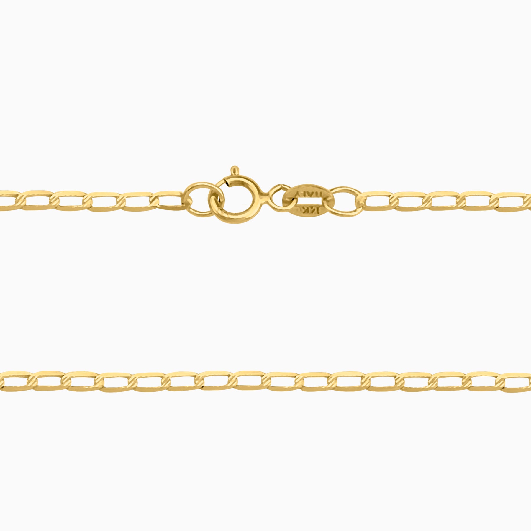 Cadena Tejido Ancla 14K Oro Amarillo + Estuche