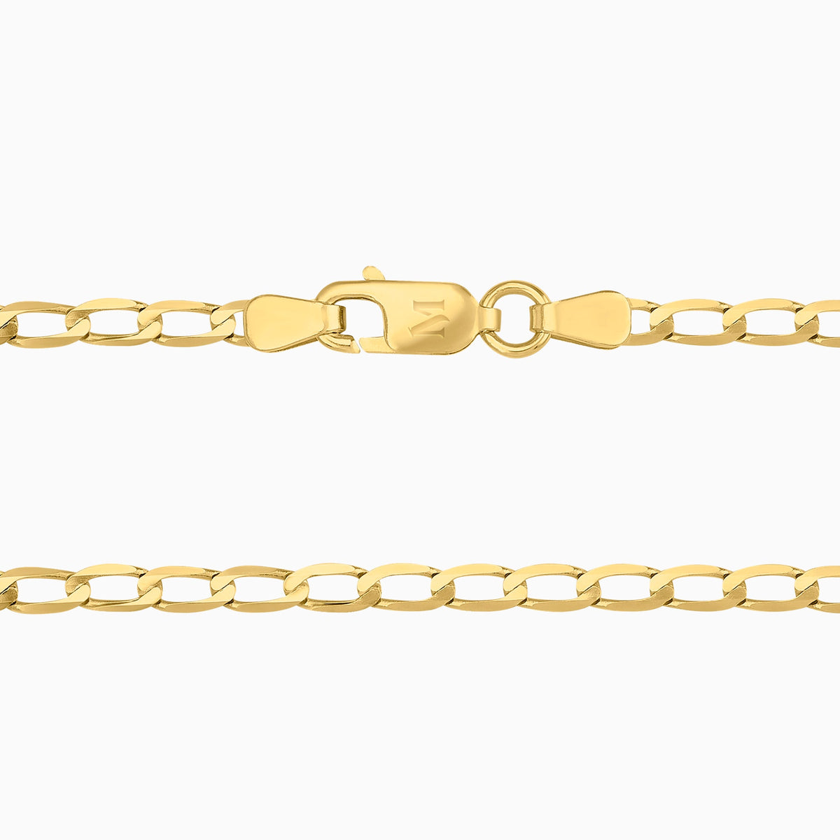 Cadena Ancla Lisa 14k Oro Amarillo + Estuche