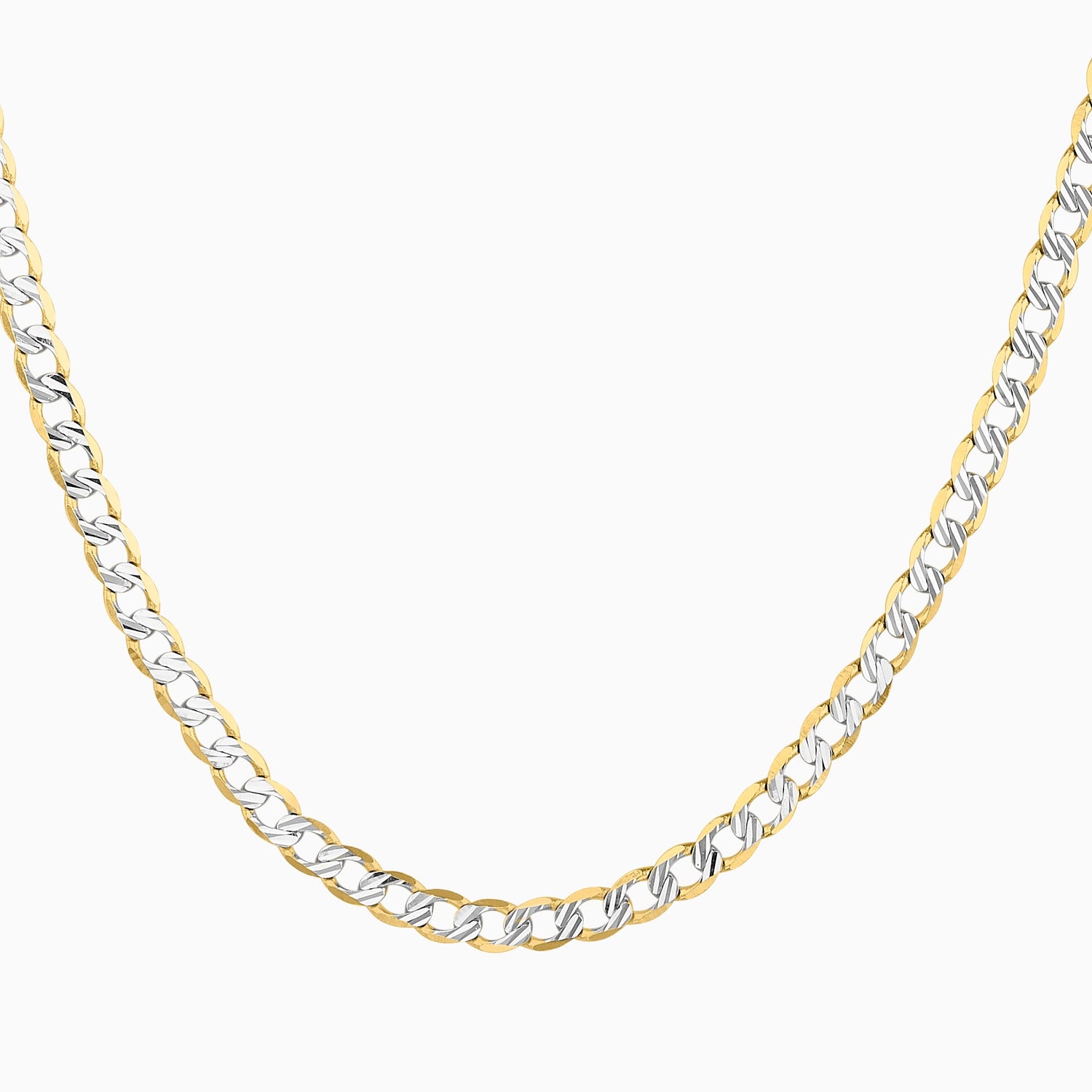 Cadena Tejido Barbado Diamantado 14K Oro Amarillo + Estuche