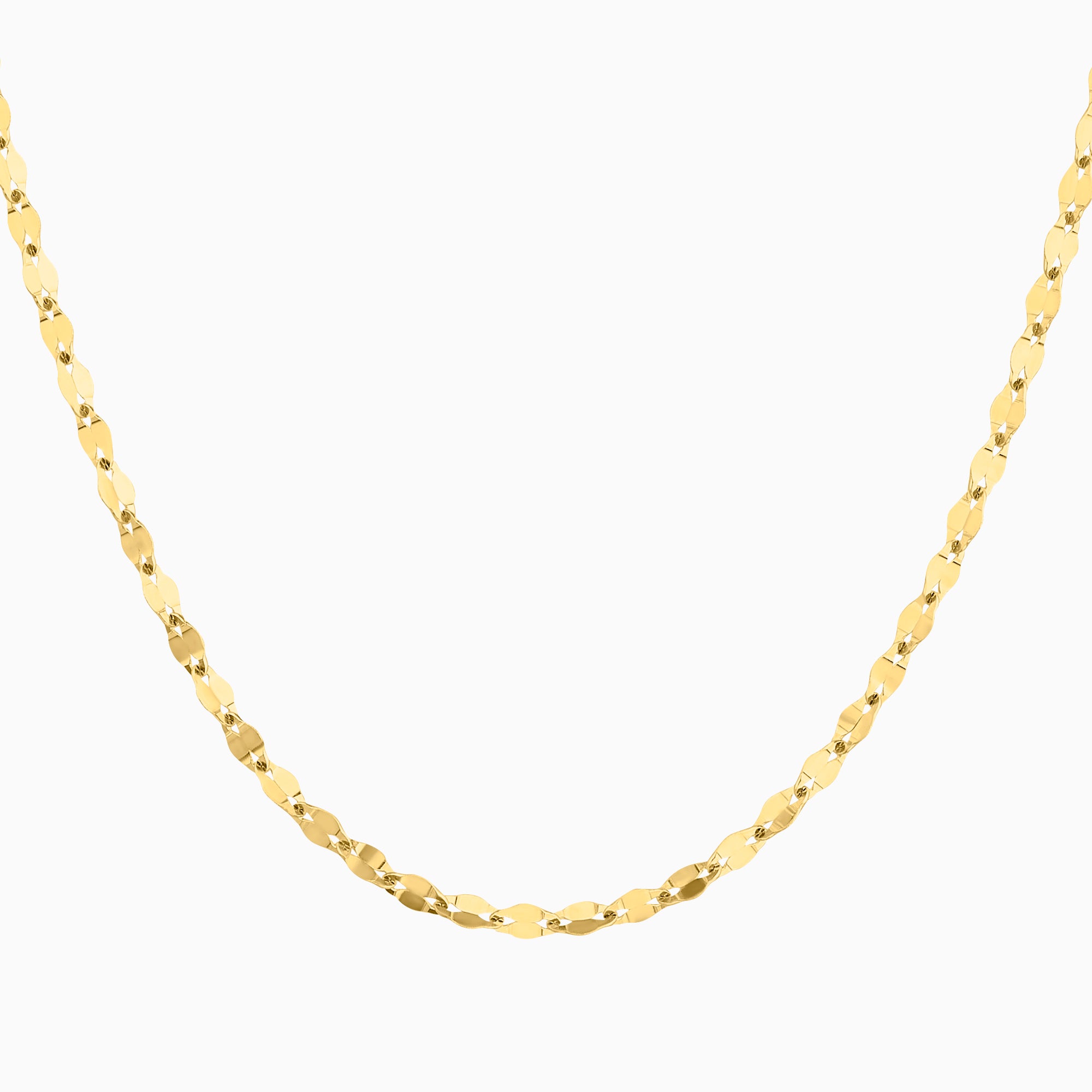 Cadena Lamina Tipo Serpentina 14K Oro Amarillo + Estuche