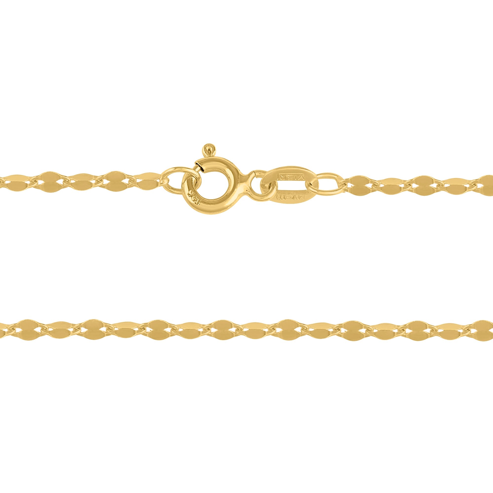 Cadena Lamina Tipo Serpentina 14K Oro Amarillo + Estuche