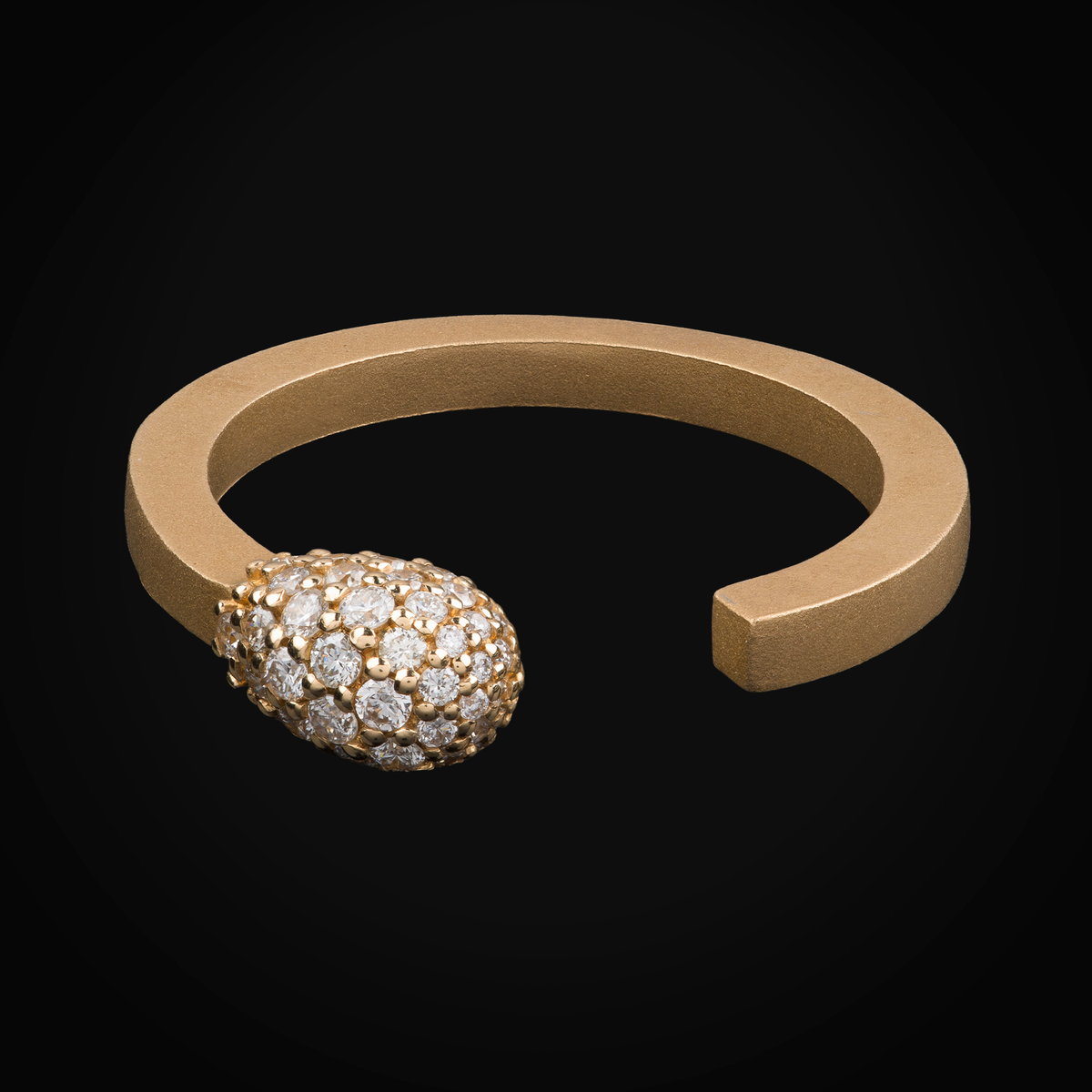 Anillo 14k "Fosforo” Oro Amarillo Diamantes De Mina Corte Brillante + Estuche