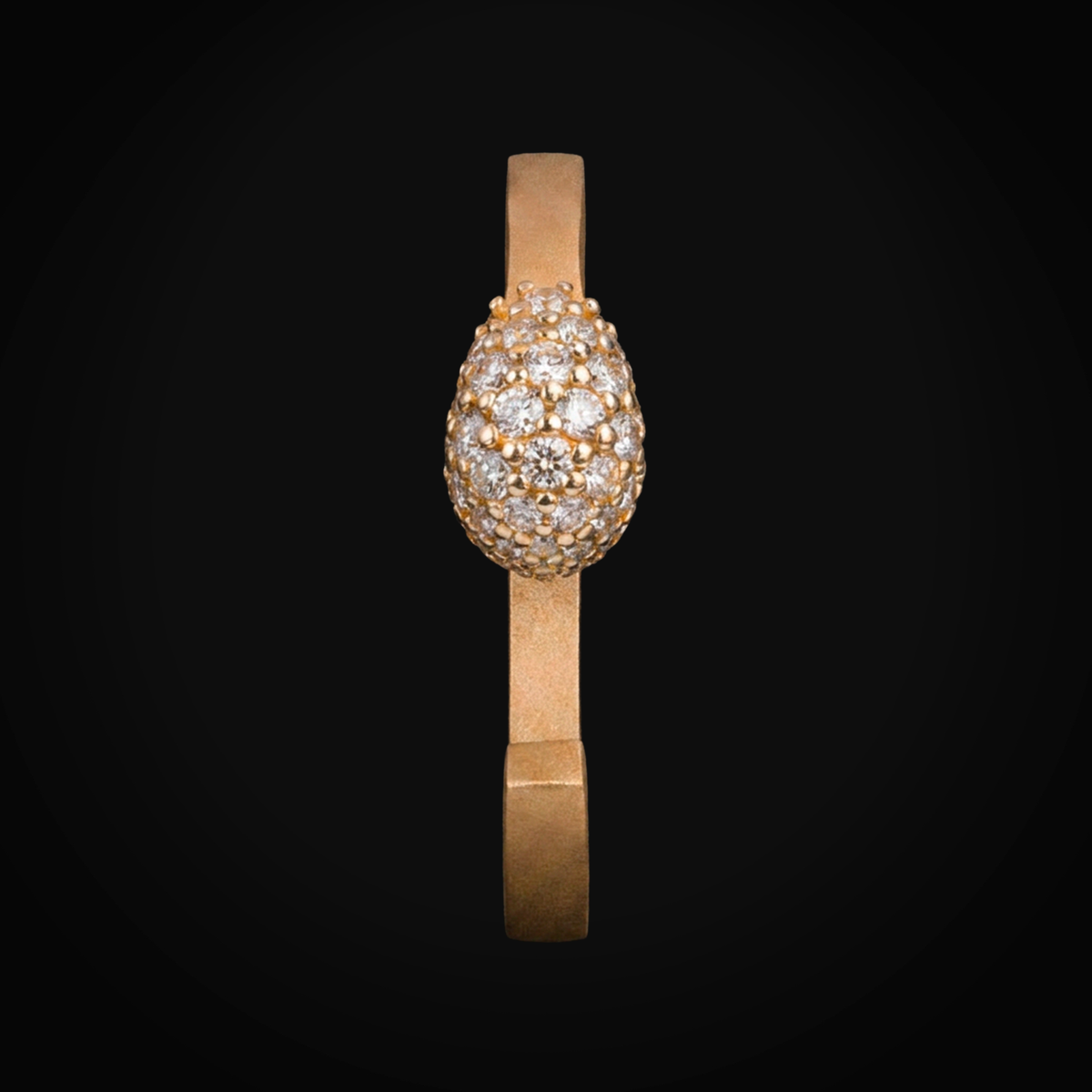 Anillo 14k "Fosforo” Oro Amarillo Diamantes De Mina Corte Brillante + Estuche