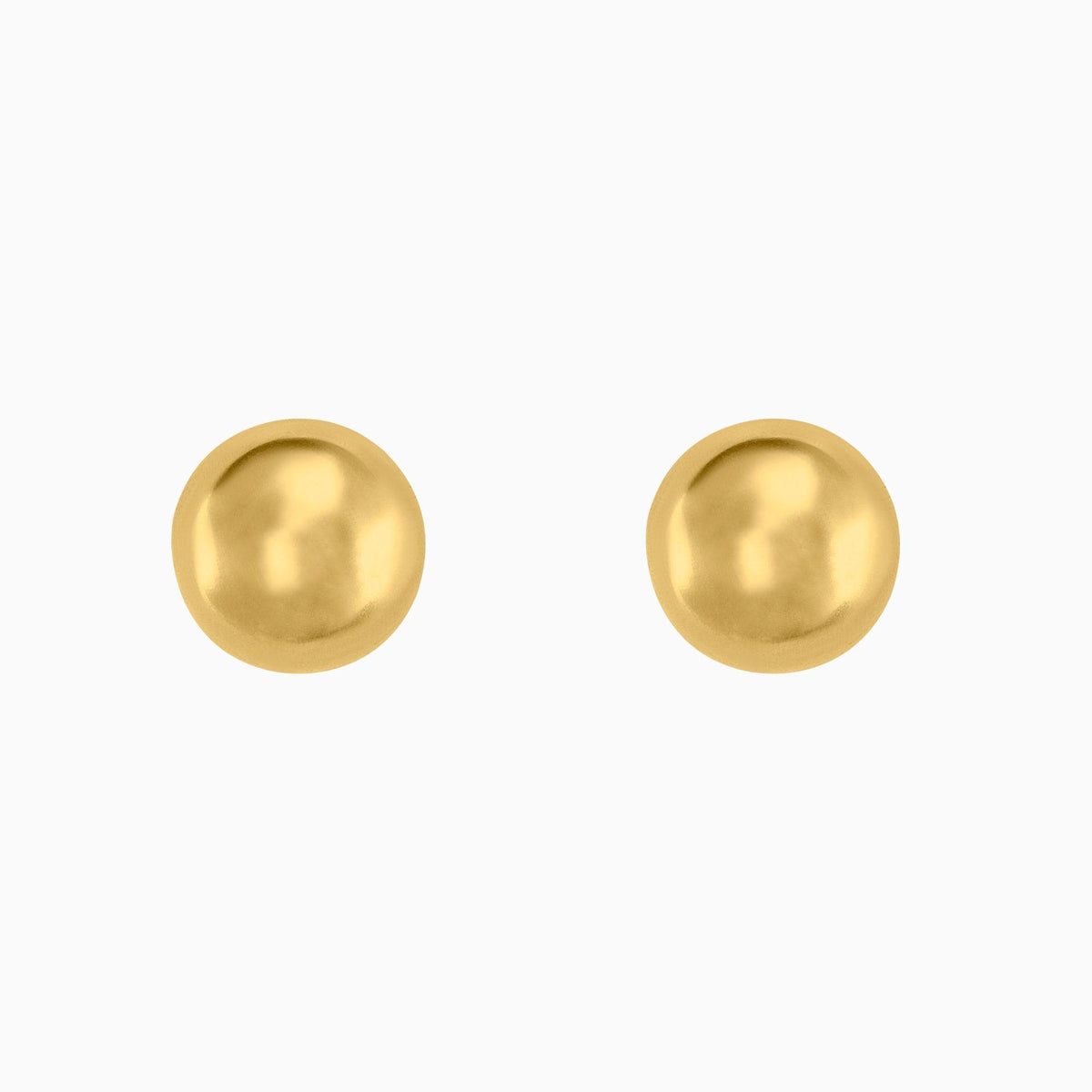 Broqueles Bola Hueca Oro Amarillo 14k + Estuche | broquel de oro | Maestros Joyeros