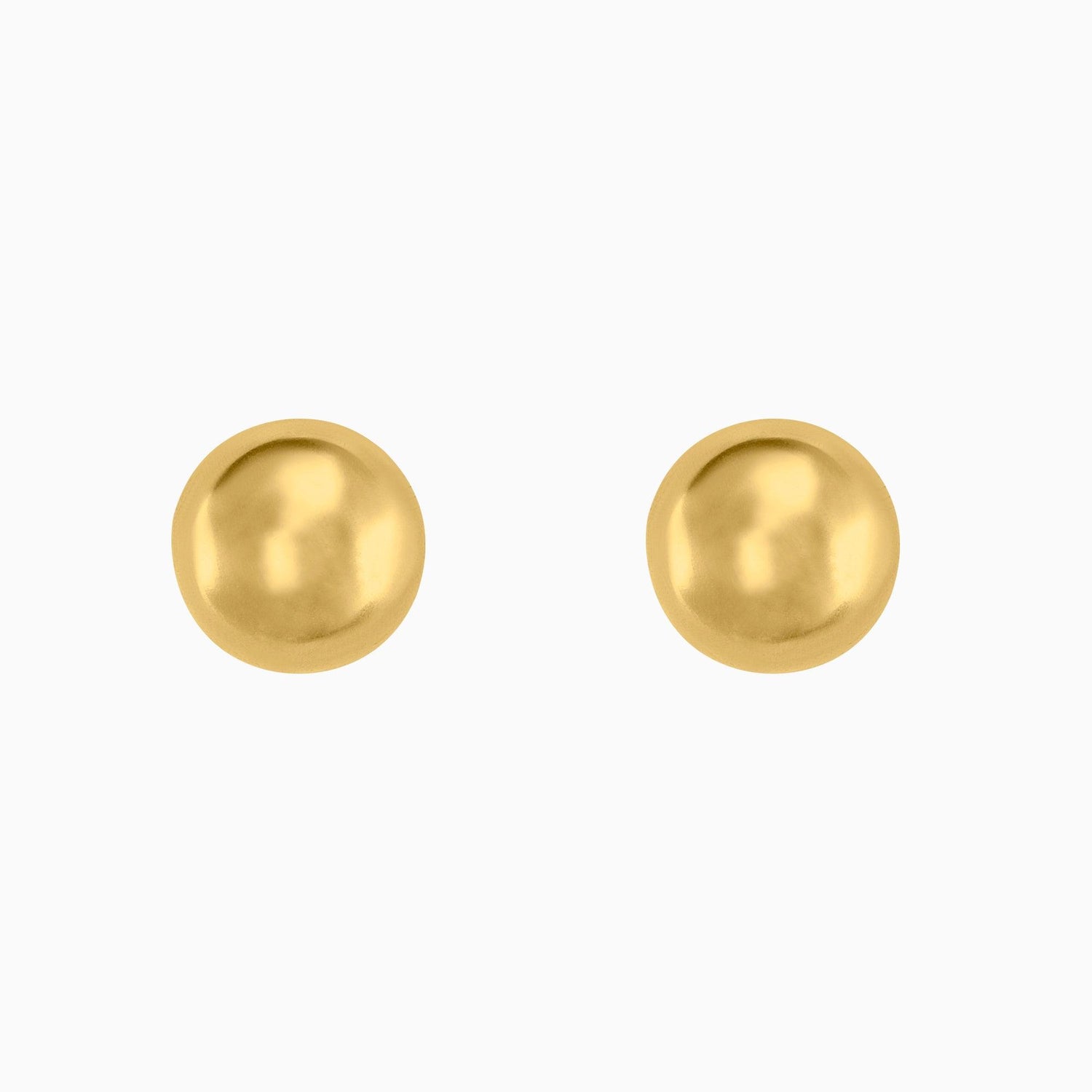 Broqueles Bola Hueca Oro Amarillo 14k