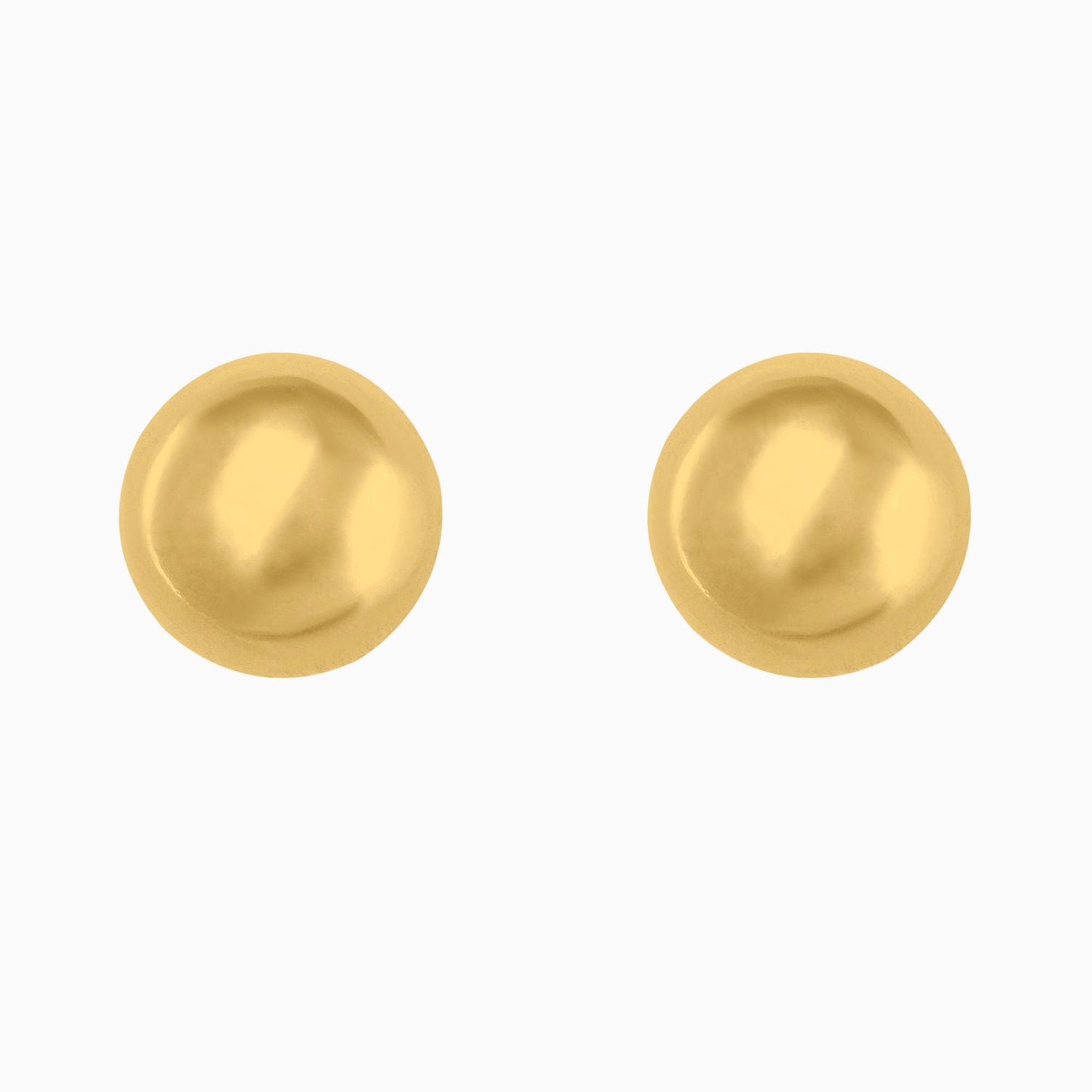 Broqueles Bola Hueca Oro Amarillo 14k