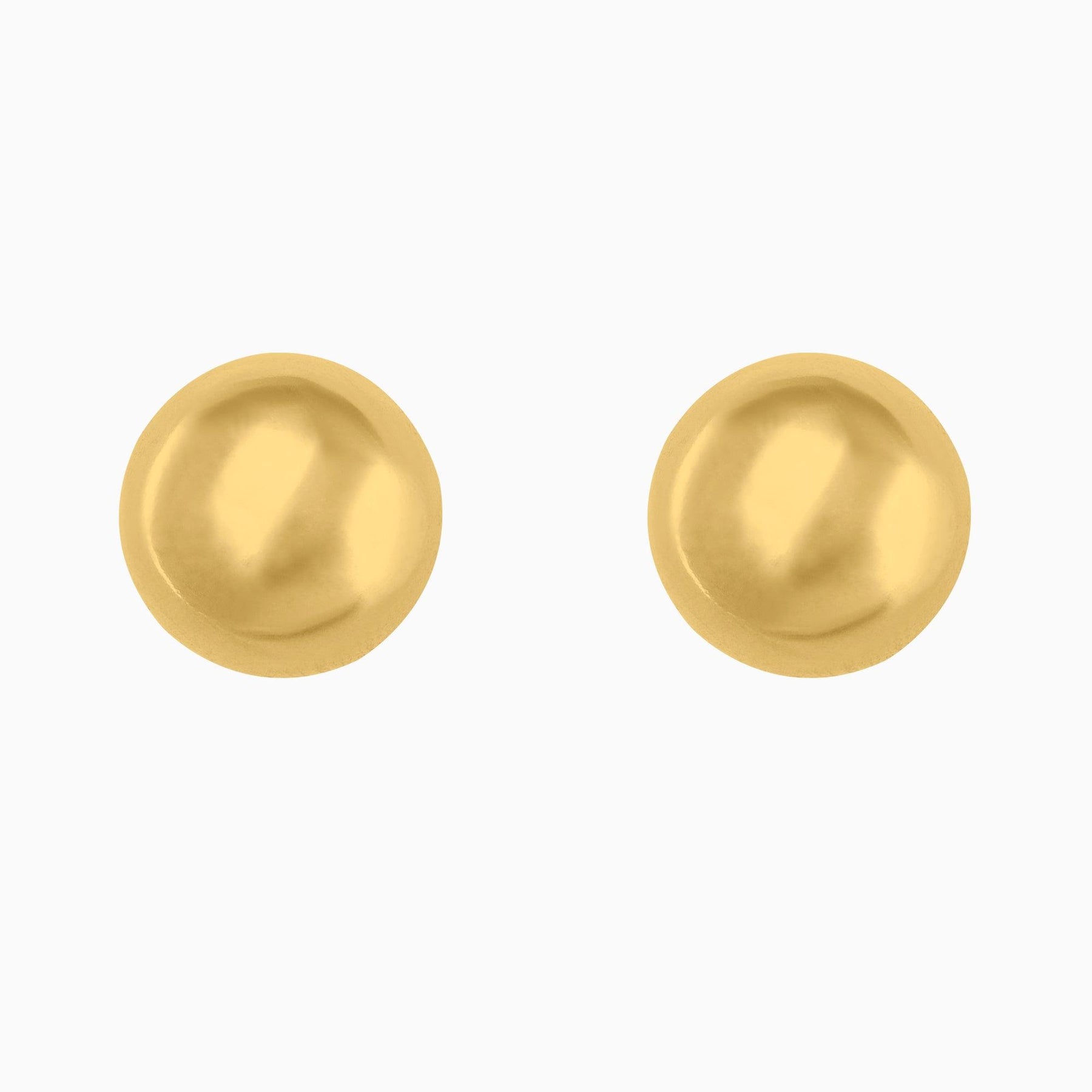 Broqueles Bola Hueca Oro Amarillo 14k + Estuche | broquel de oro | Maestros Joyeros