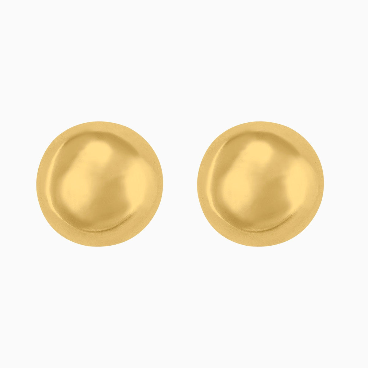 Broqueles Bola Hueca 14k Oro Amarillo + Estuche | broquel de oro | Maestros Joyeros