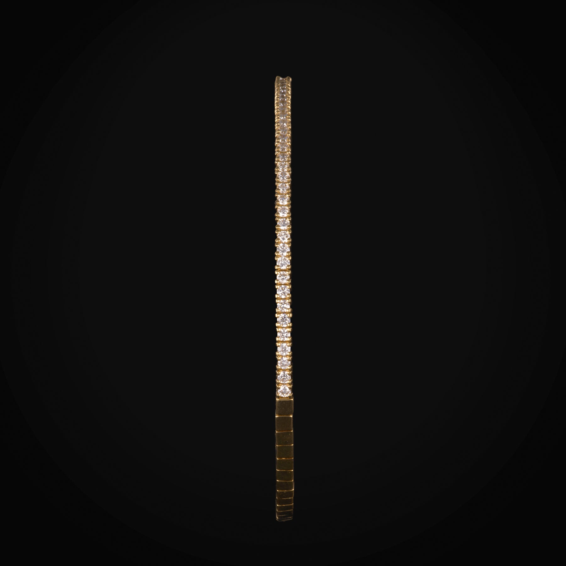 Brazalete Tennis 14k Oro Amarillo 57 Diamantes + Estuche