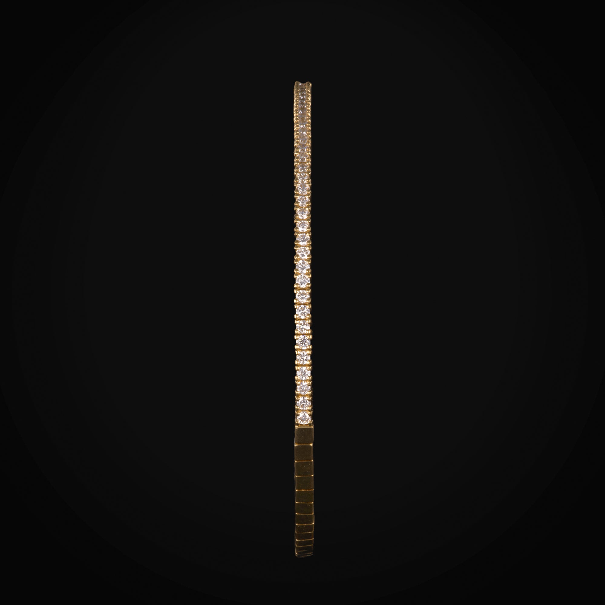 Brazalete Tennis 14k Oro Amarillo 57 Diamantes + Estuche