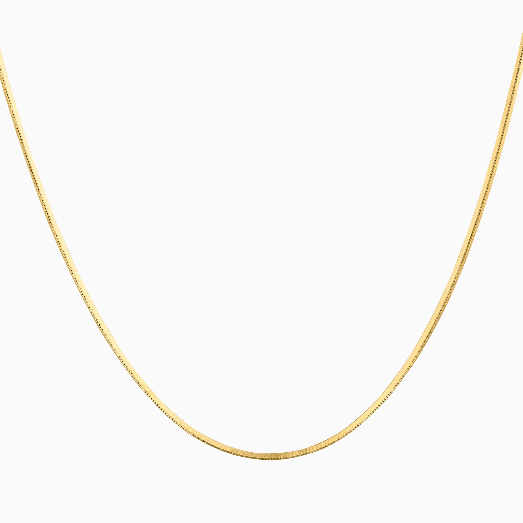 Cadena Tejido Planchado Cuadrado 14K Oro Amarillo + Estuche | cadena de oro | Maestros Joyeros