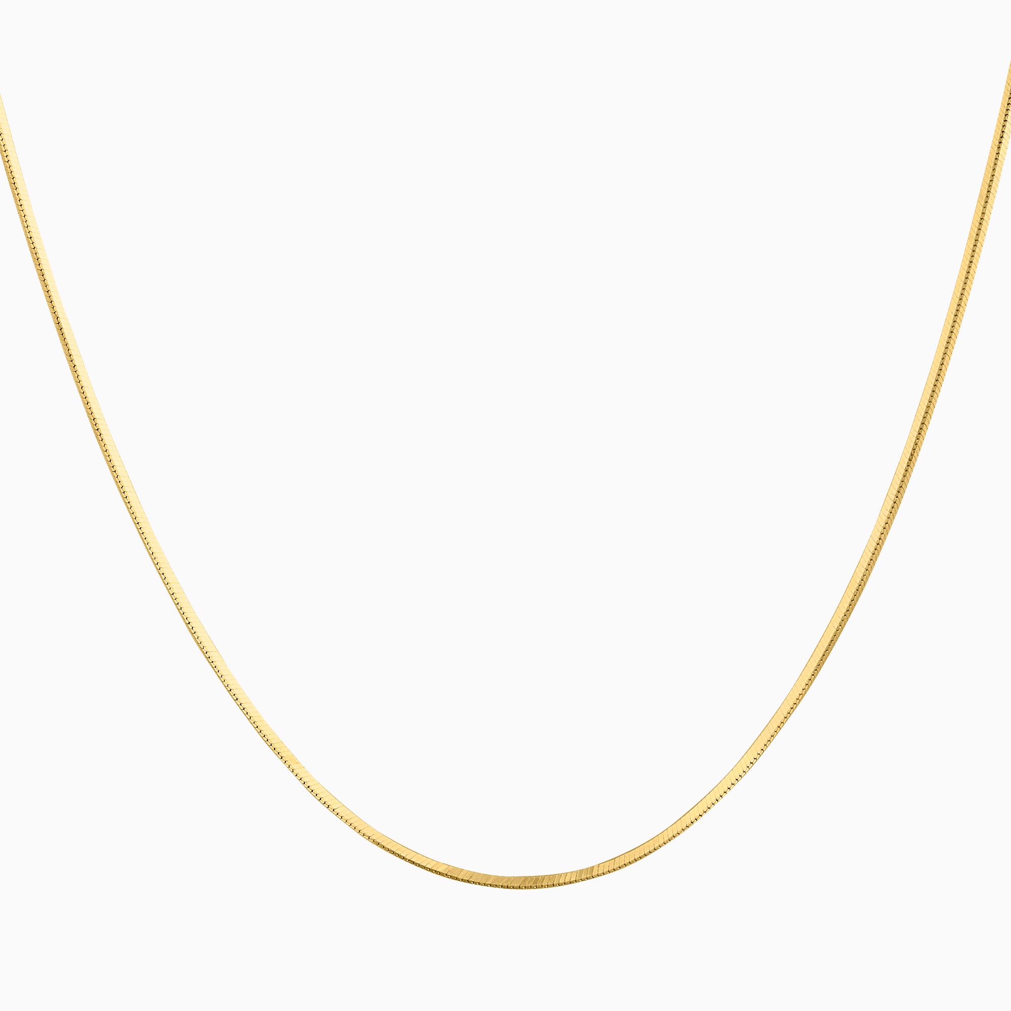 Cadena Tejido Planchado Cuadrado 14K Oro Amarillo + Estuche | cadena de oro | Maestros Joyeros