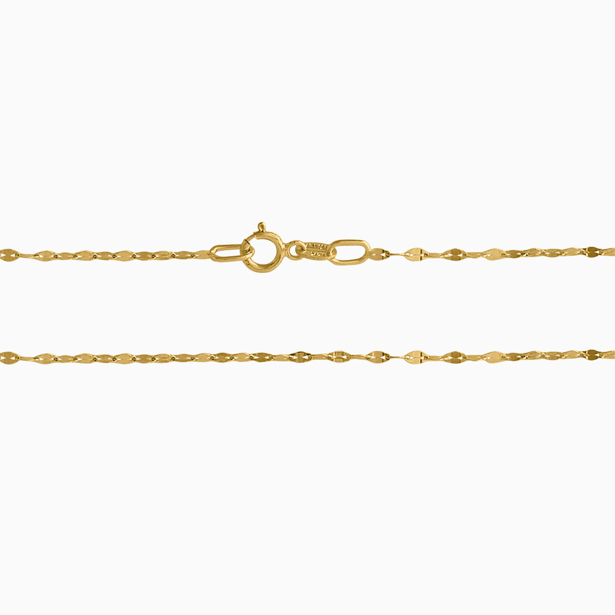 Cadena Lamina Tipo Serpentina 14K Oro Amarillo + Estuche