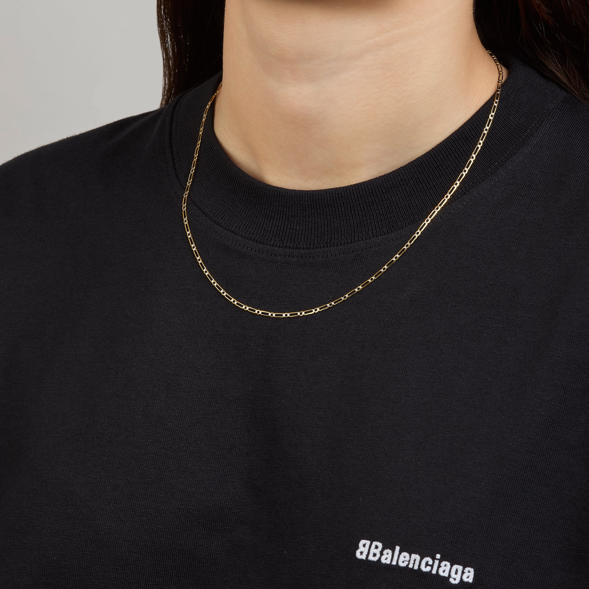 Cadena Ancla Diamantada 14K Oro Amarillo + Estuche | cadena de oro | Maestros Joyeros