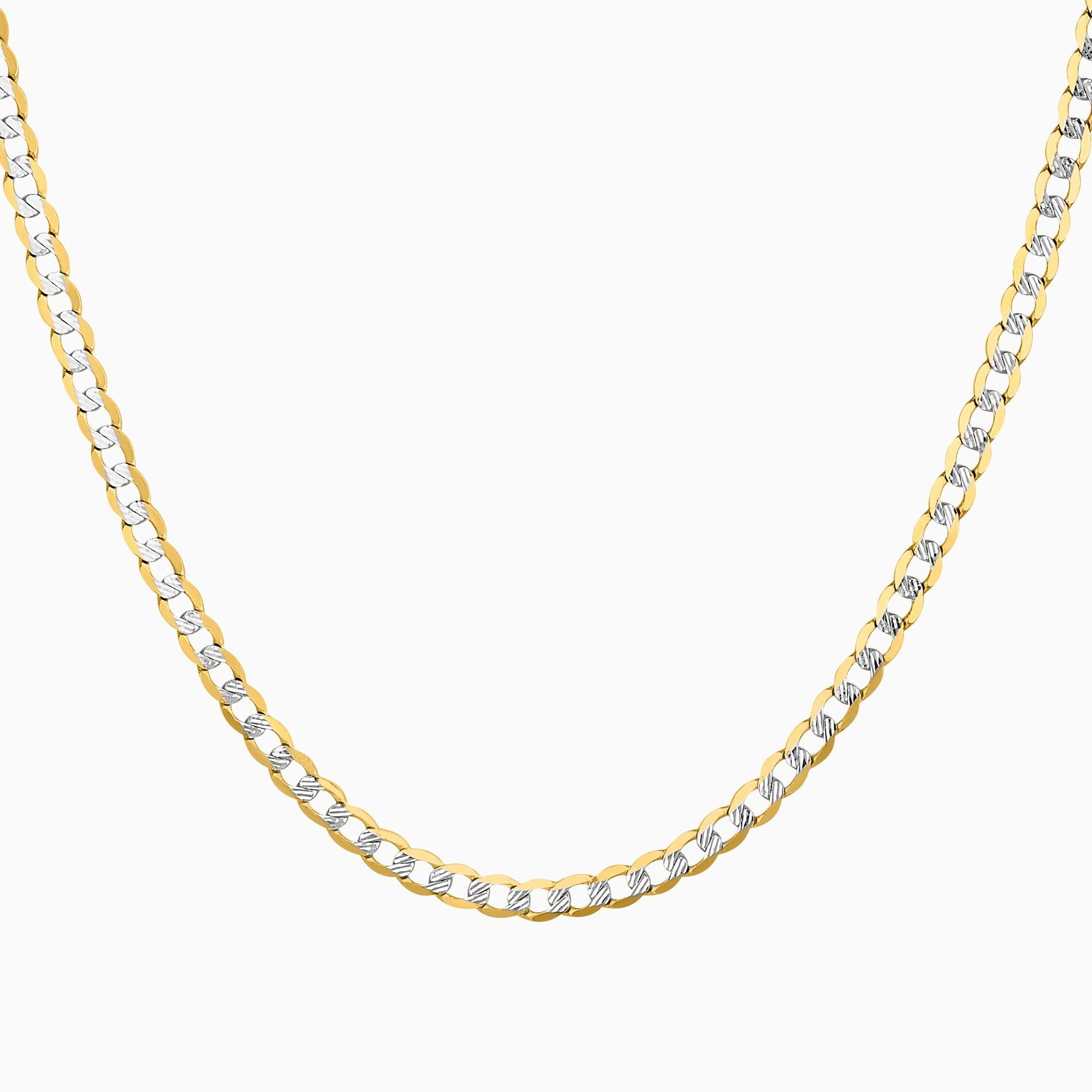 Cadena Barbada Diamantada 14k + Estuche | cadena de oro | Maestros Joyeros