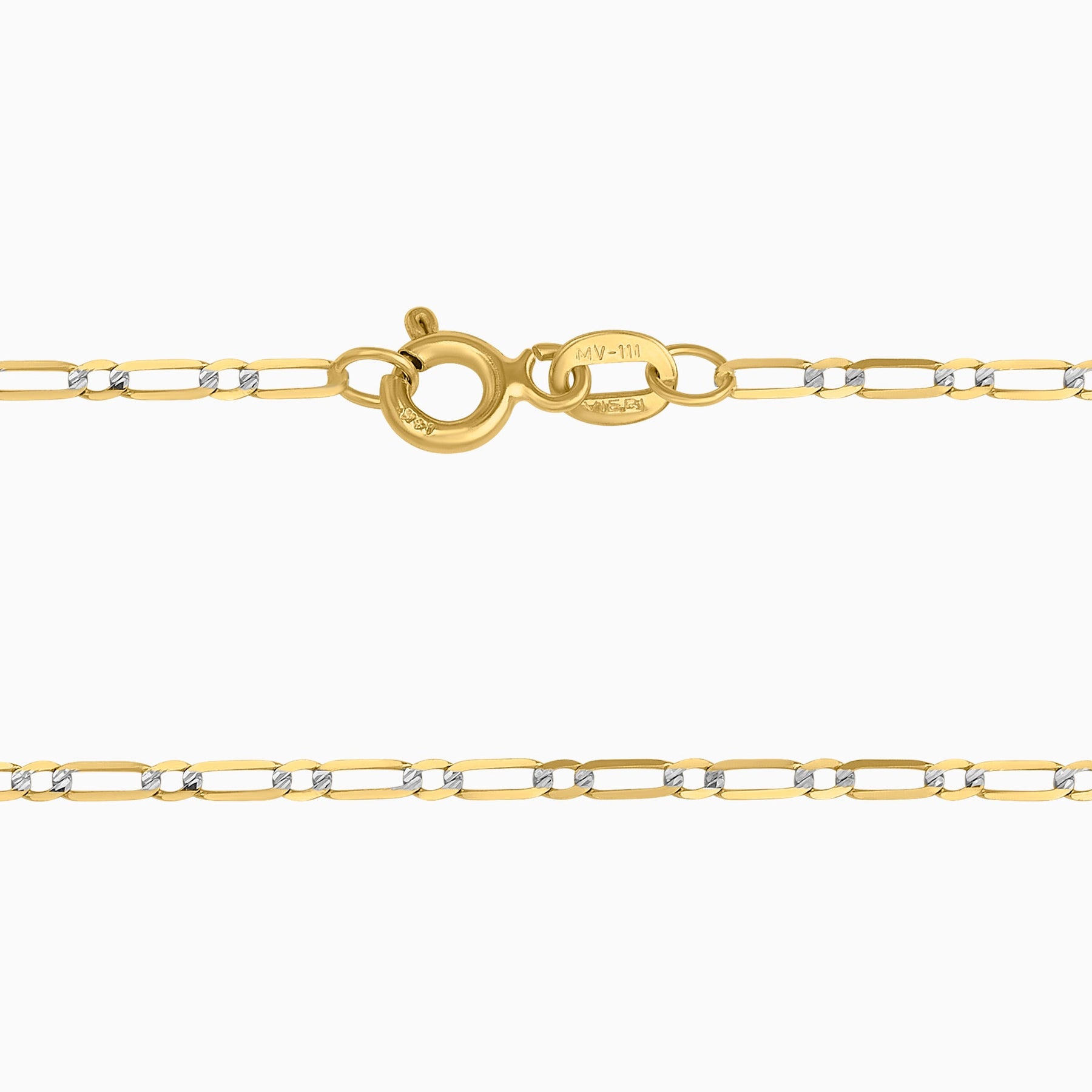 Cadena Tejido Ancla Diamantada 14K Oro Amarillo + Estuche | cadena de oro | Maestros Joyeros