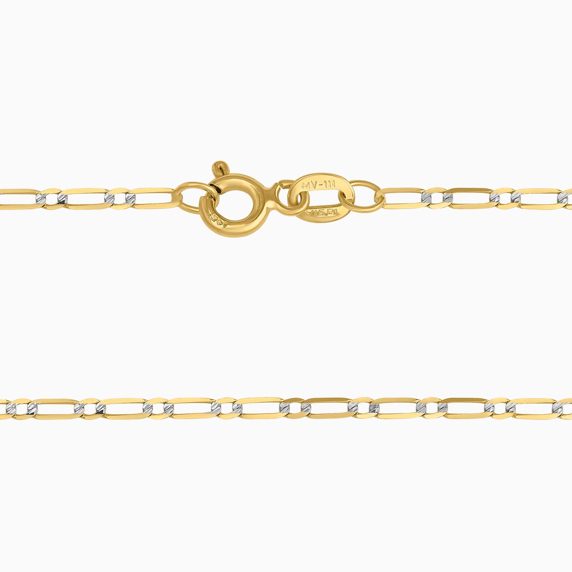 Cadena Tejido Ancla Diamantada 14K Oro Amarillo + Estuche | cadena de oro | Maestros Joyeros