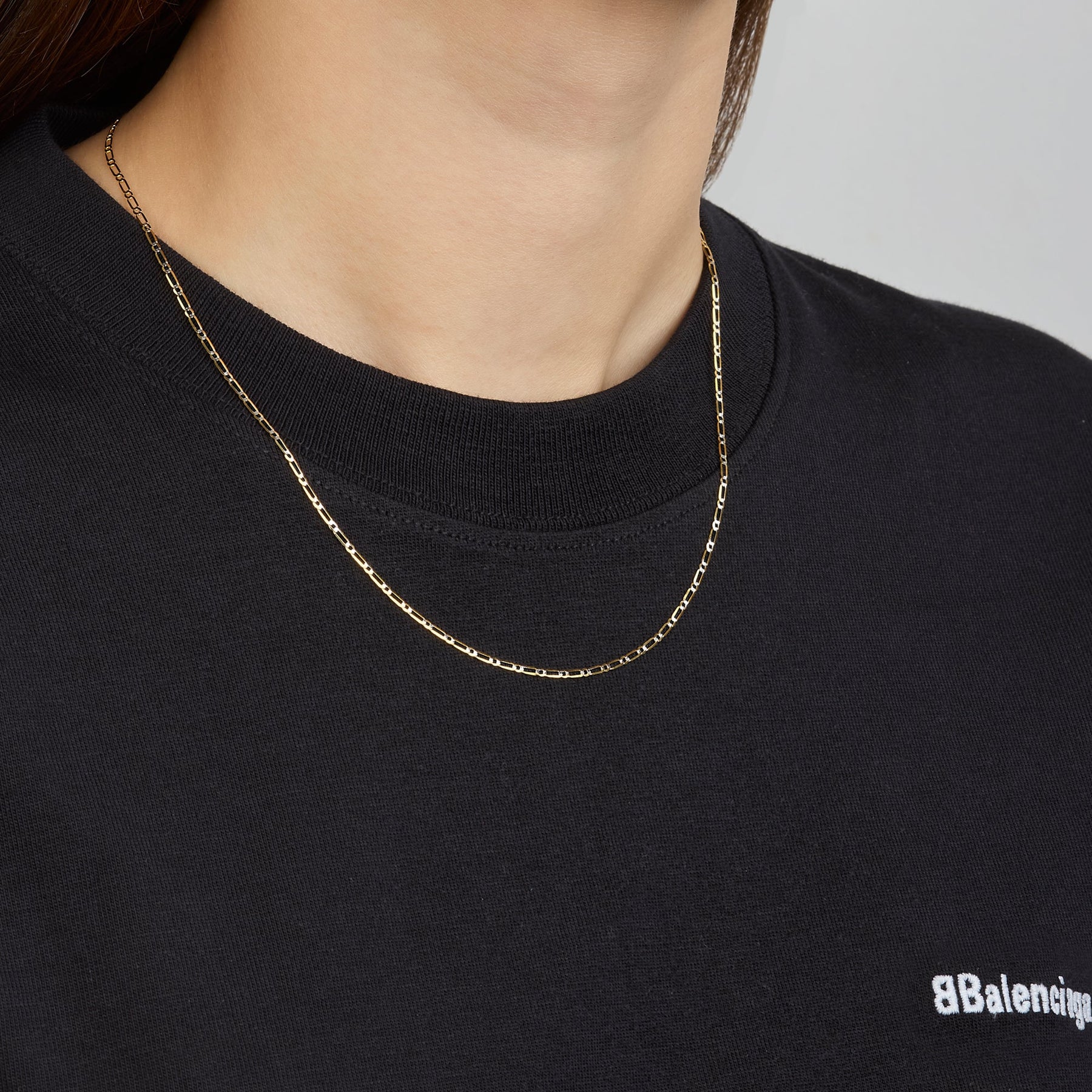 Cadena Tejido Ancla Diamantada 14K Oro Amarillo + Estuche | cadena de oro | Maestros Joyeros