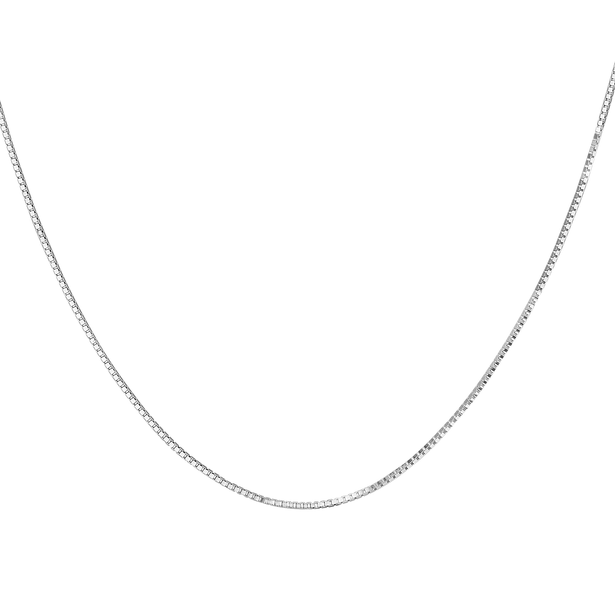 Cadena Tejido Caja 14K Oro Blanco + Estuche | cadena de oro | Maestros Joyeros