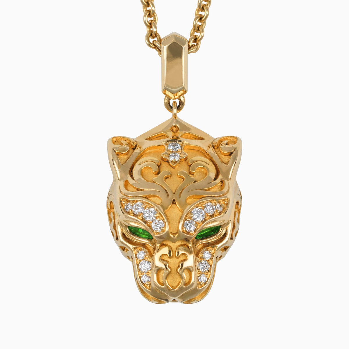 Cadena Doble con Dije "Zodaria Filigrana" 18k Oro Amarillo + Estuche