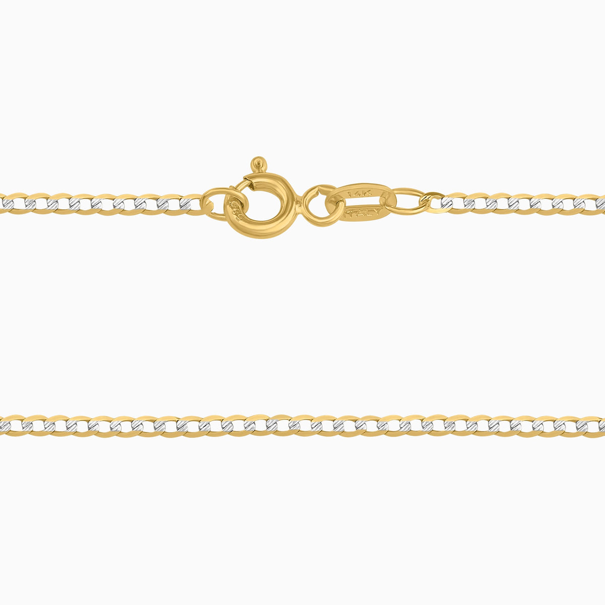 Cadena Barbado Diamantado 14K Oro Amarillo + Estuche | cadena de oro | Maestros Joyeros