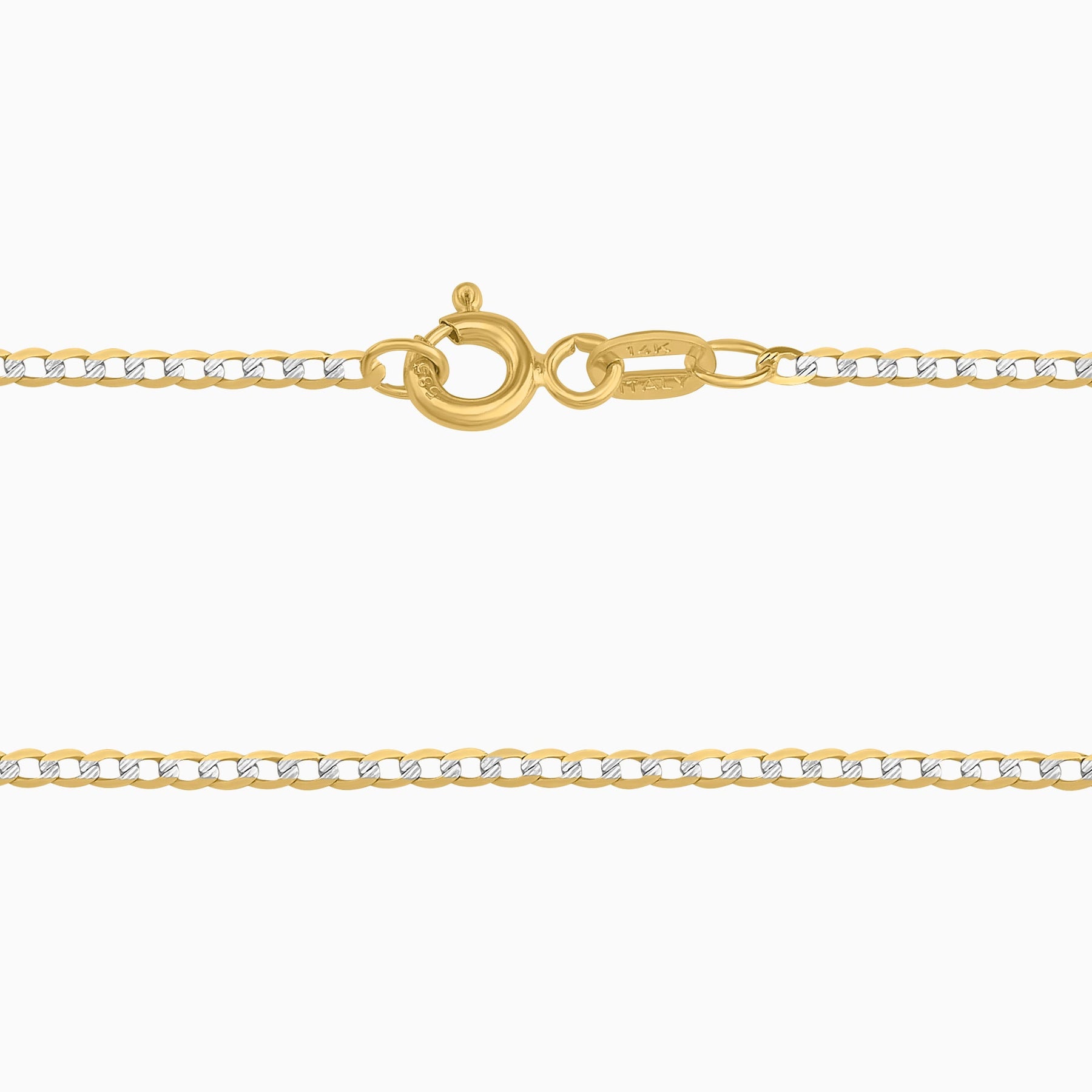 Cadena Barbado Diamantado 14K Oro Amarillo + Estuche | cadena de oro | Maestros Joyeros