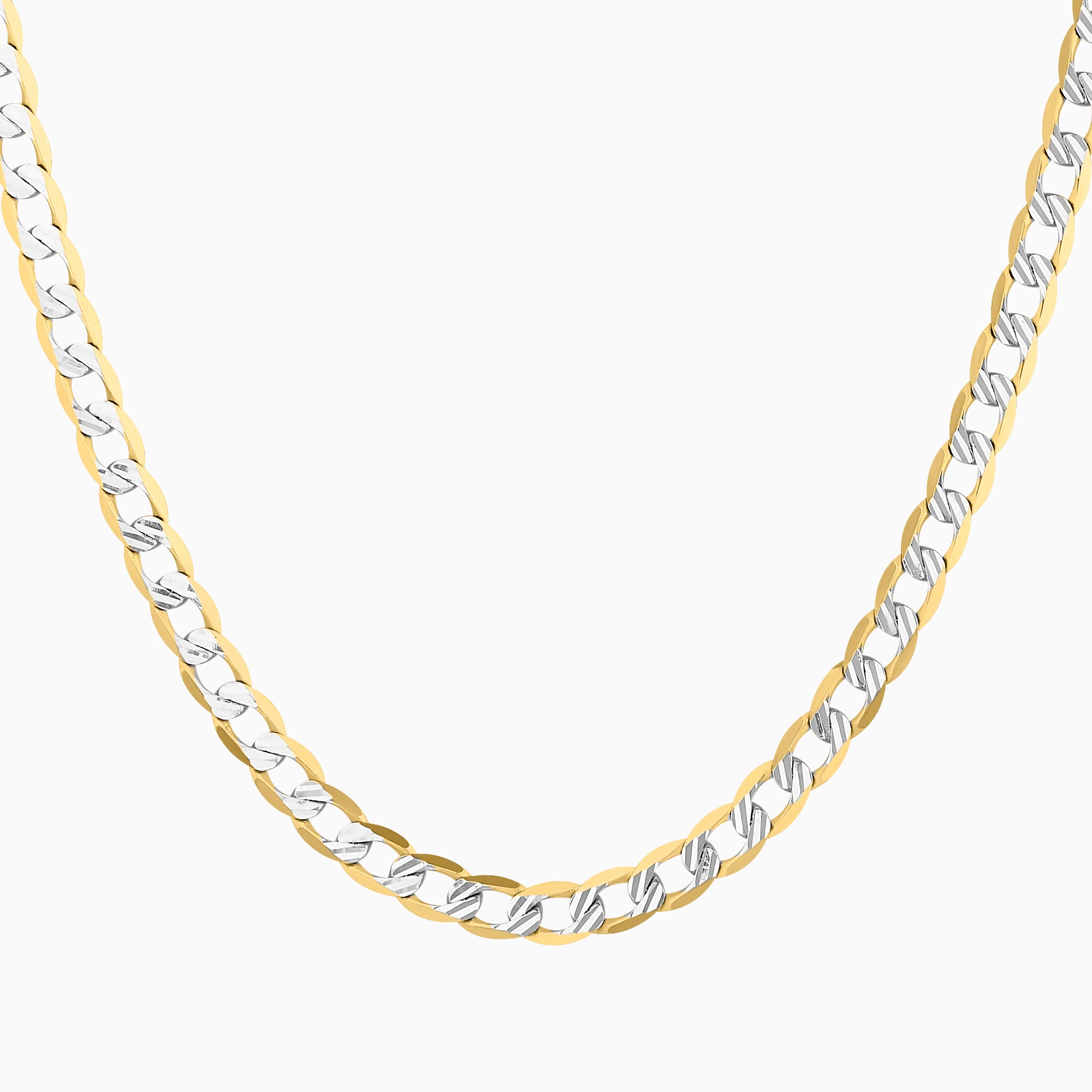 Cadena Barbada Diamantada 14K Oro Amarillo + Estuche | cadena de oro | Maestros Joyeros