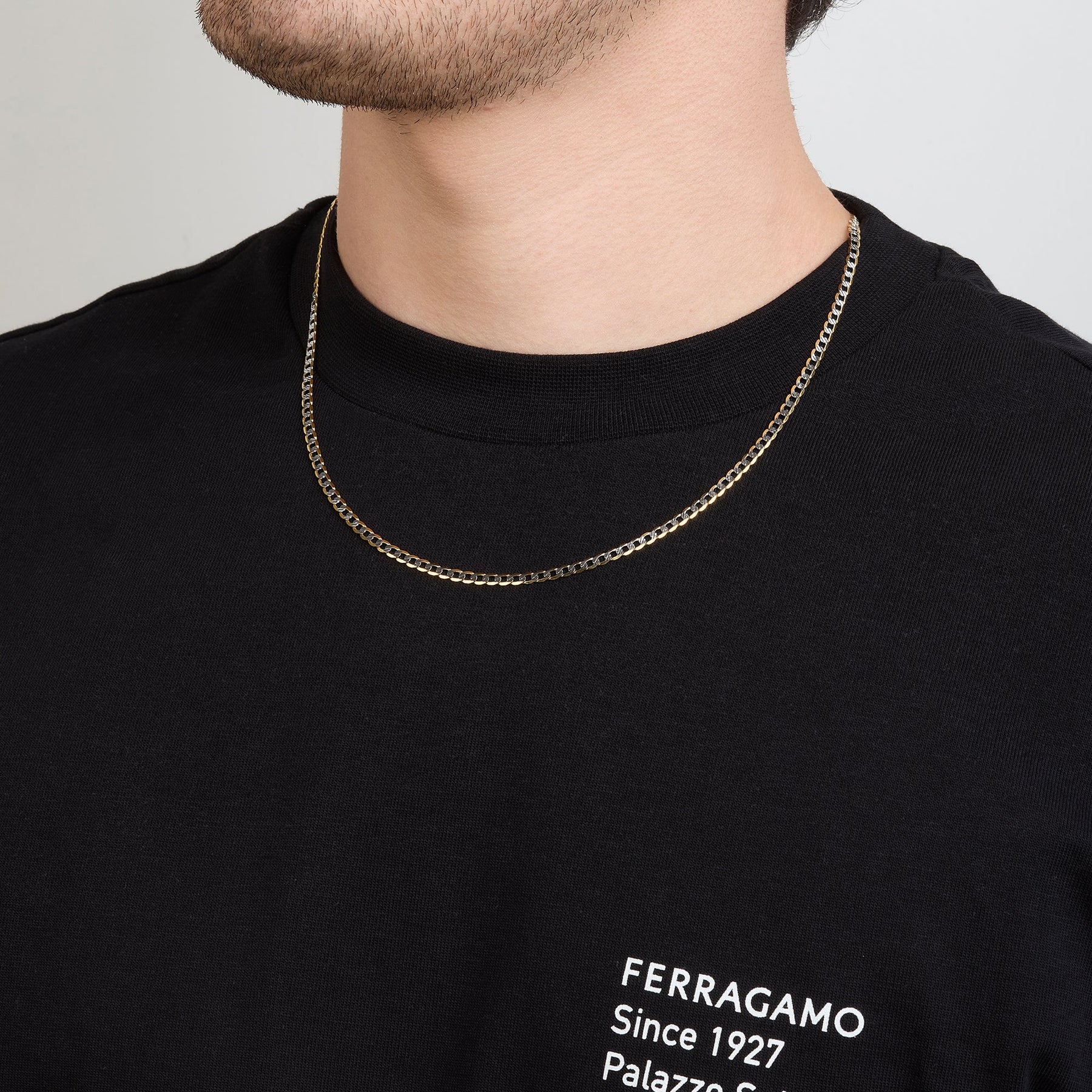 Cadena Barbada Diamantada 14K Oro Amarillo + Estuche | cadena de oro | Maestros Joyeros
